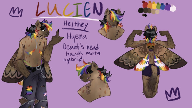 Reference sheet for one of my fursonas